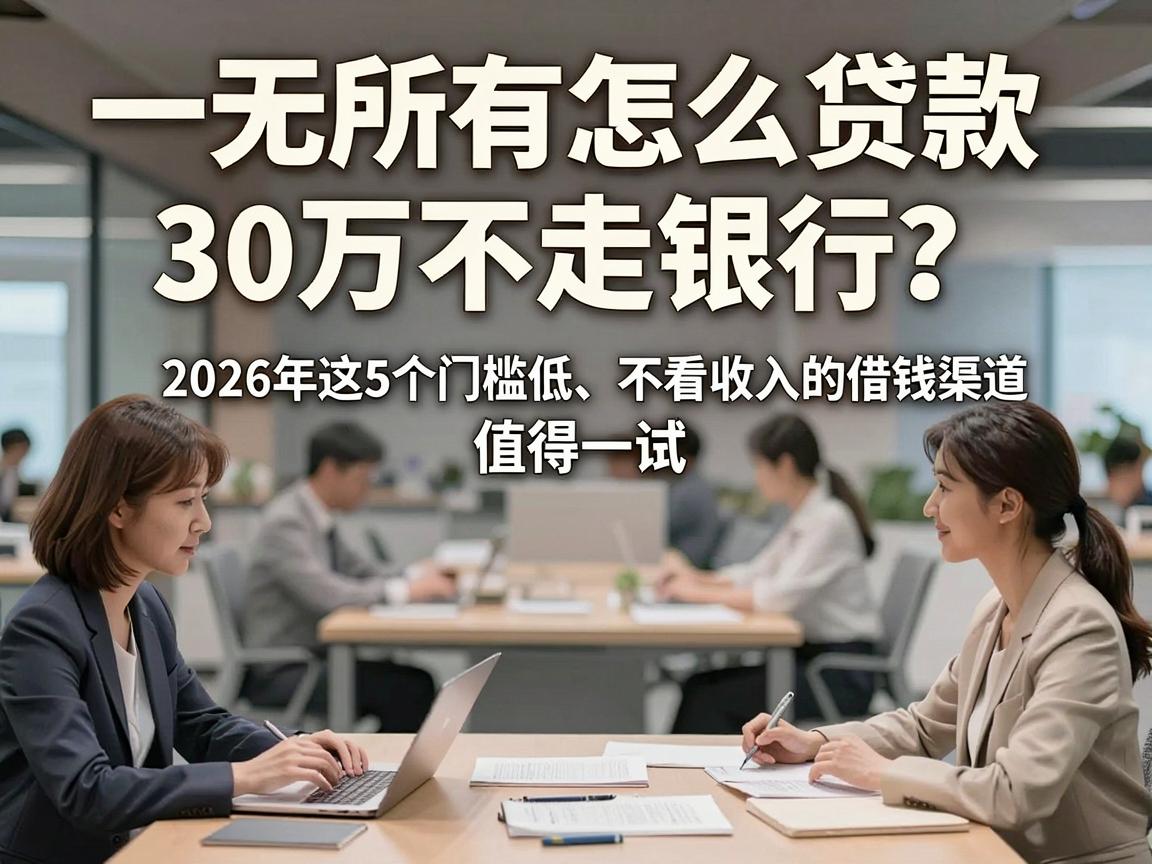 一无所有怎么贷款30万不走银行?2026年这5个门槛低、不看收入的借钱渠道值得一试