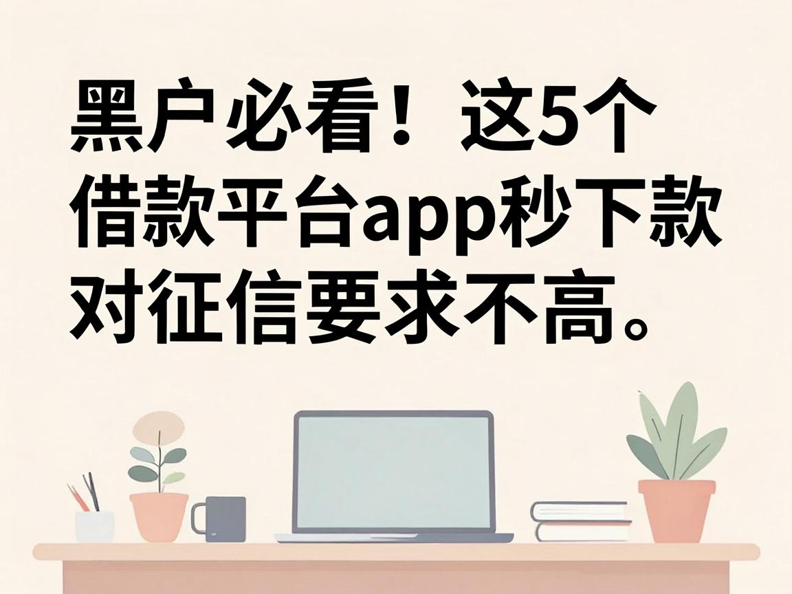 黑户必看!这5个借款平台app秒下款,对征信要求不高