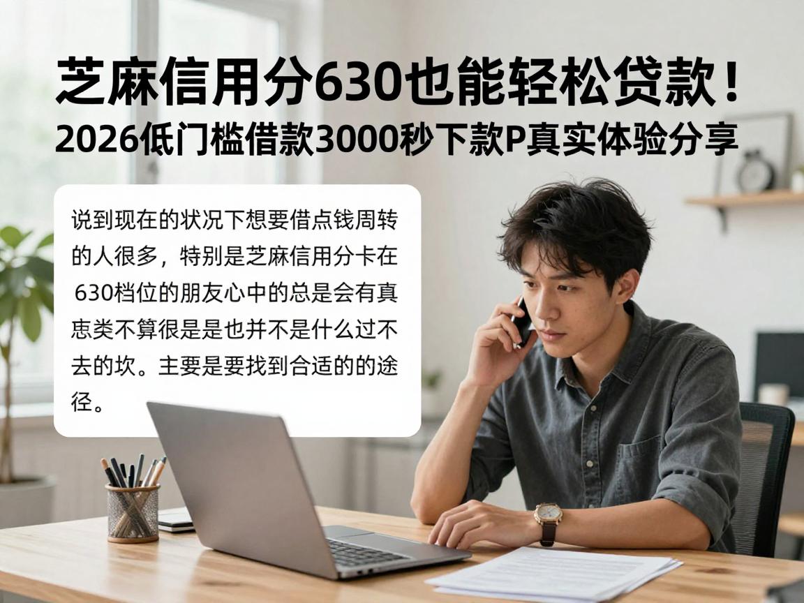 芝麻信用分630也能轻松贷款!2026低门槛借款3000秒下款APP真实体验分享