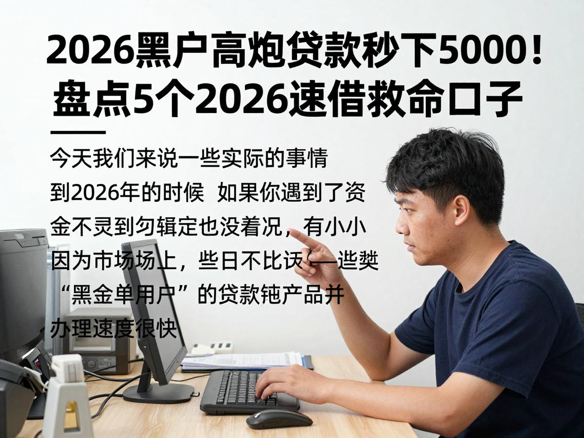 2026黑户高炮贷款秒下5000!盘点5个2026速借救命口子