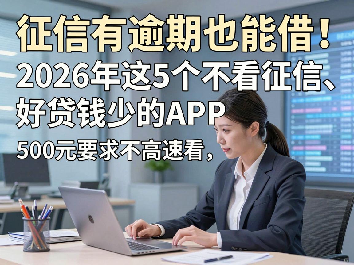 征信有逾期也能借!2026年这5个不看征信、好贷钱少的APP,500元要求不高速看