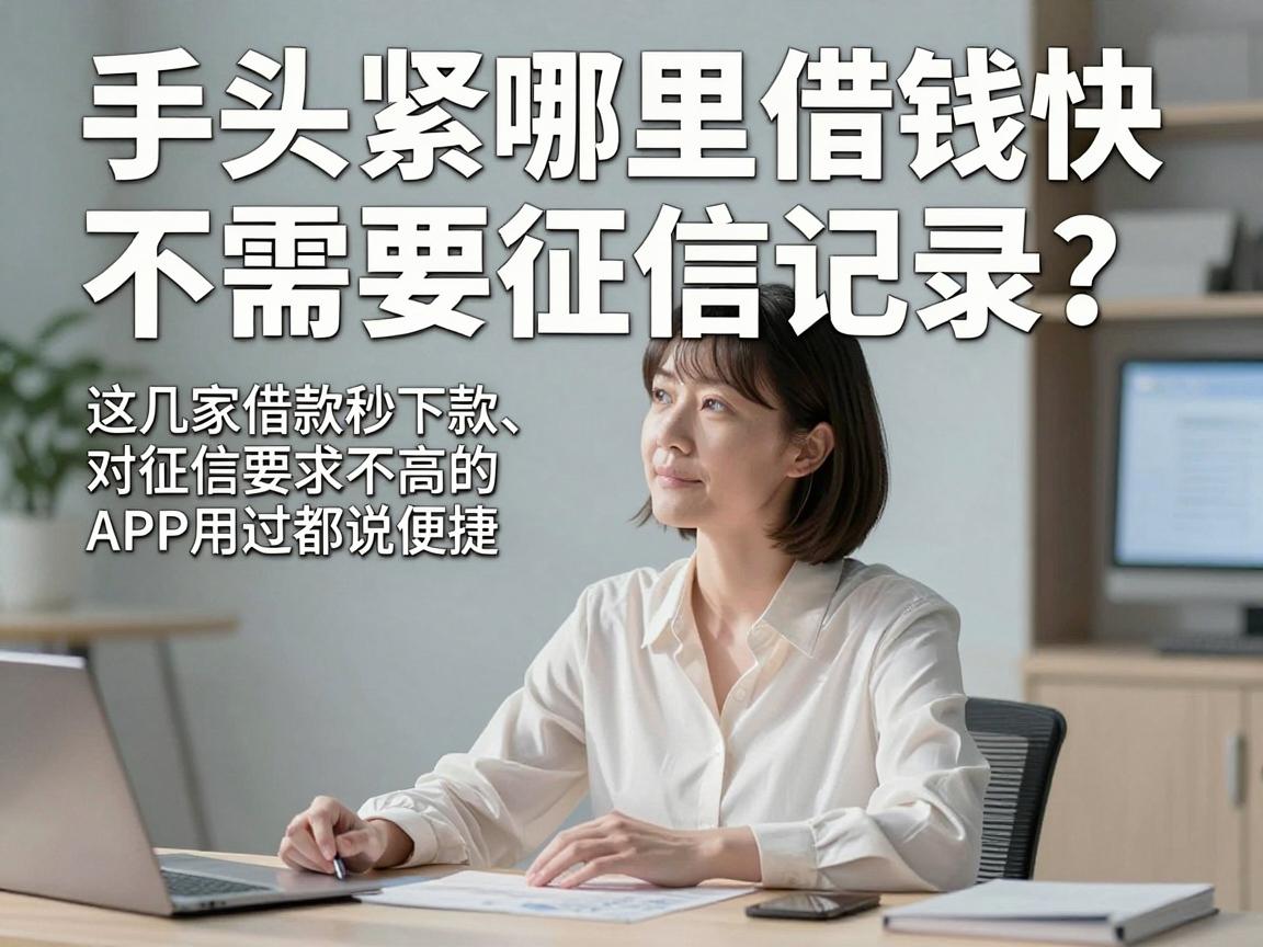 手头紧哪里借钱快不需要征信记录？这几家借款秒下款、对征信要求不高的APP用过都说便捷