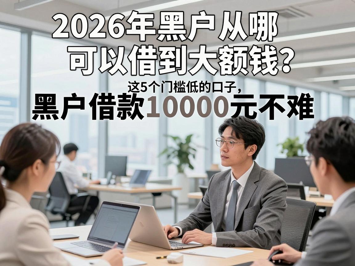 2026年黑户从哪可以借到大额钱?这5个门槛低的口子,黑户借款10000元不难!
