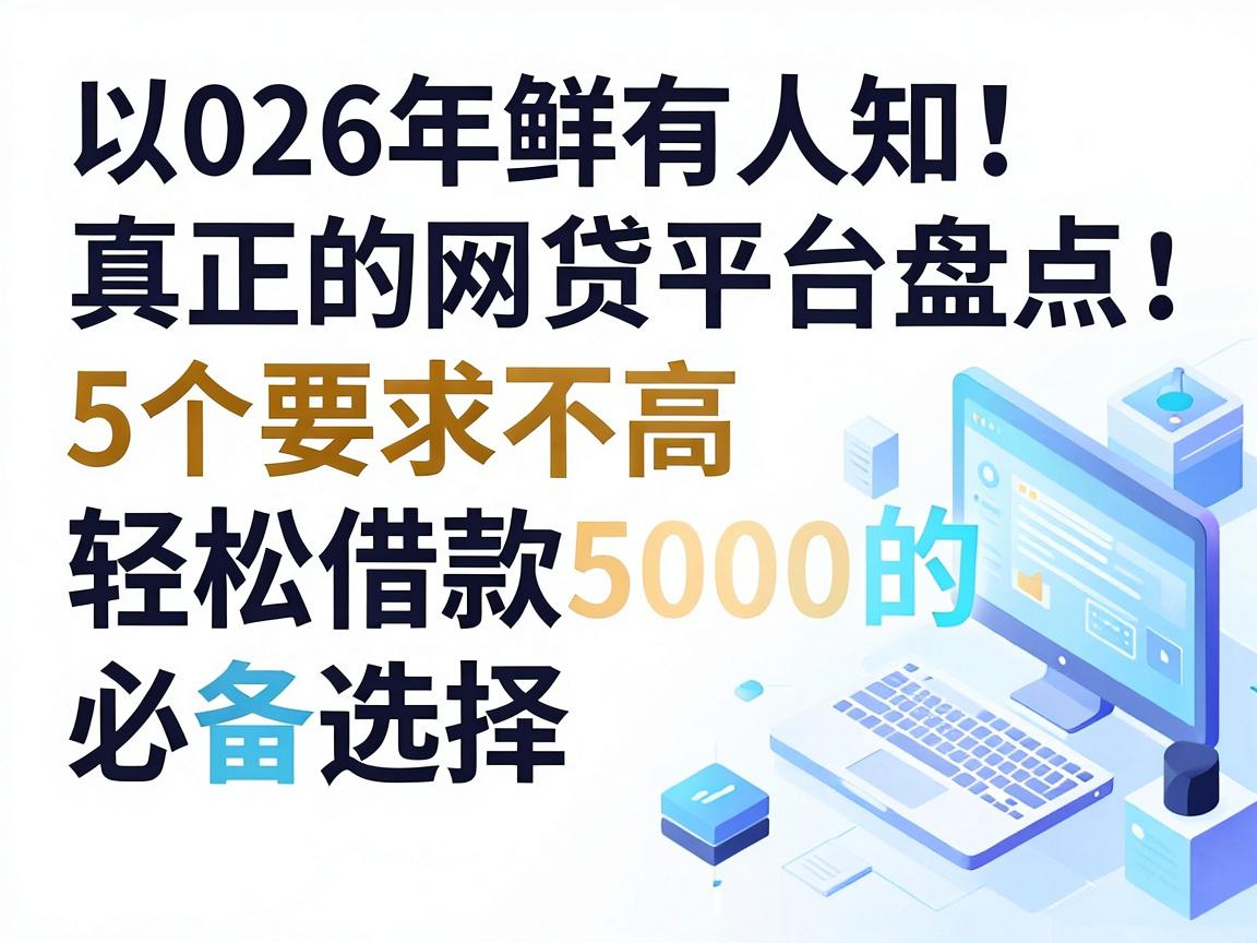 2026年鲜有人知！真正的借钱网贷平台盘点：5个要求不高、轻松借款5000的必备选择