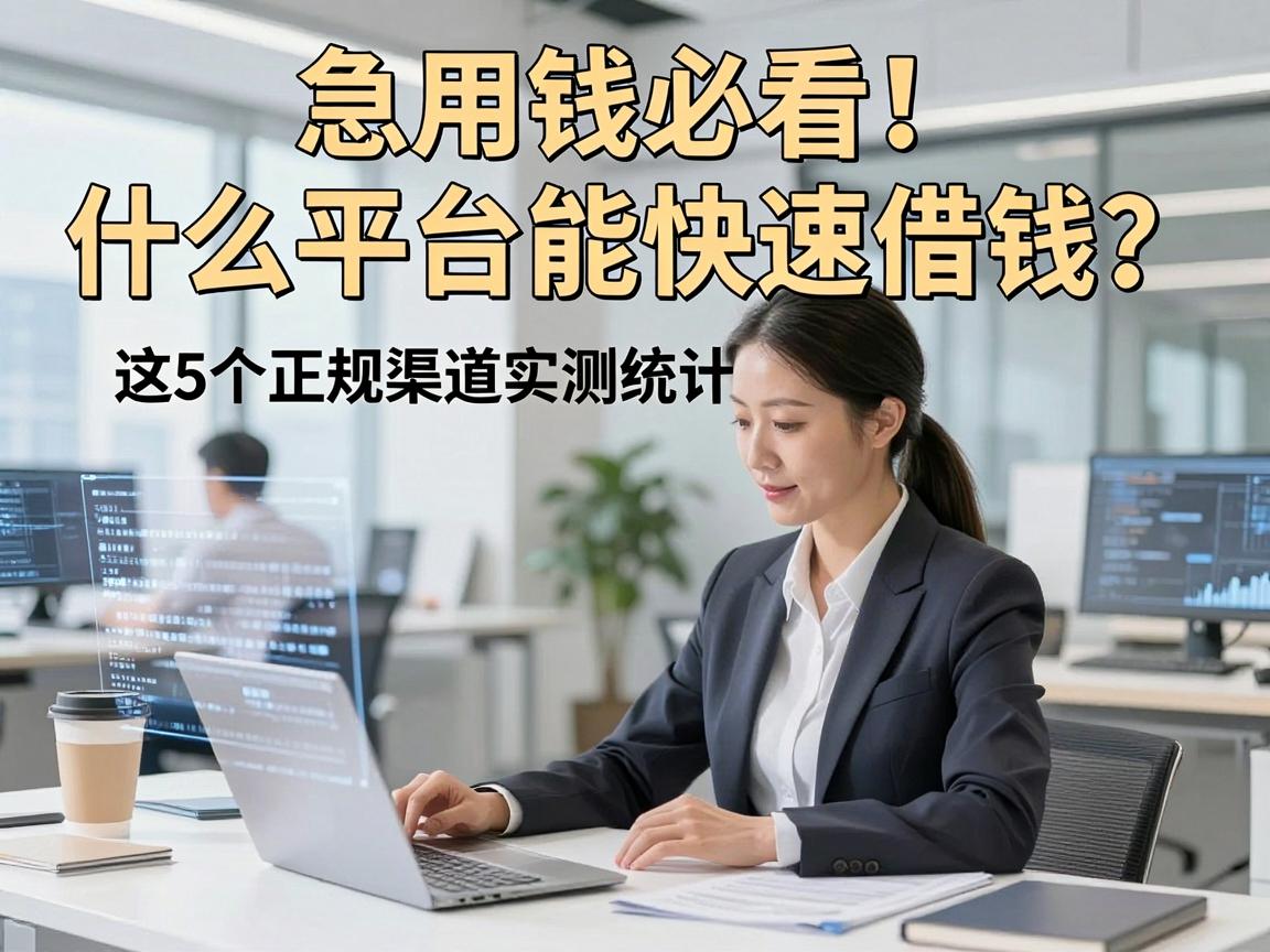 急用钱必看！什么平台能快速借钱？这5个正规渠道实测统计