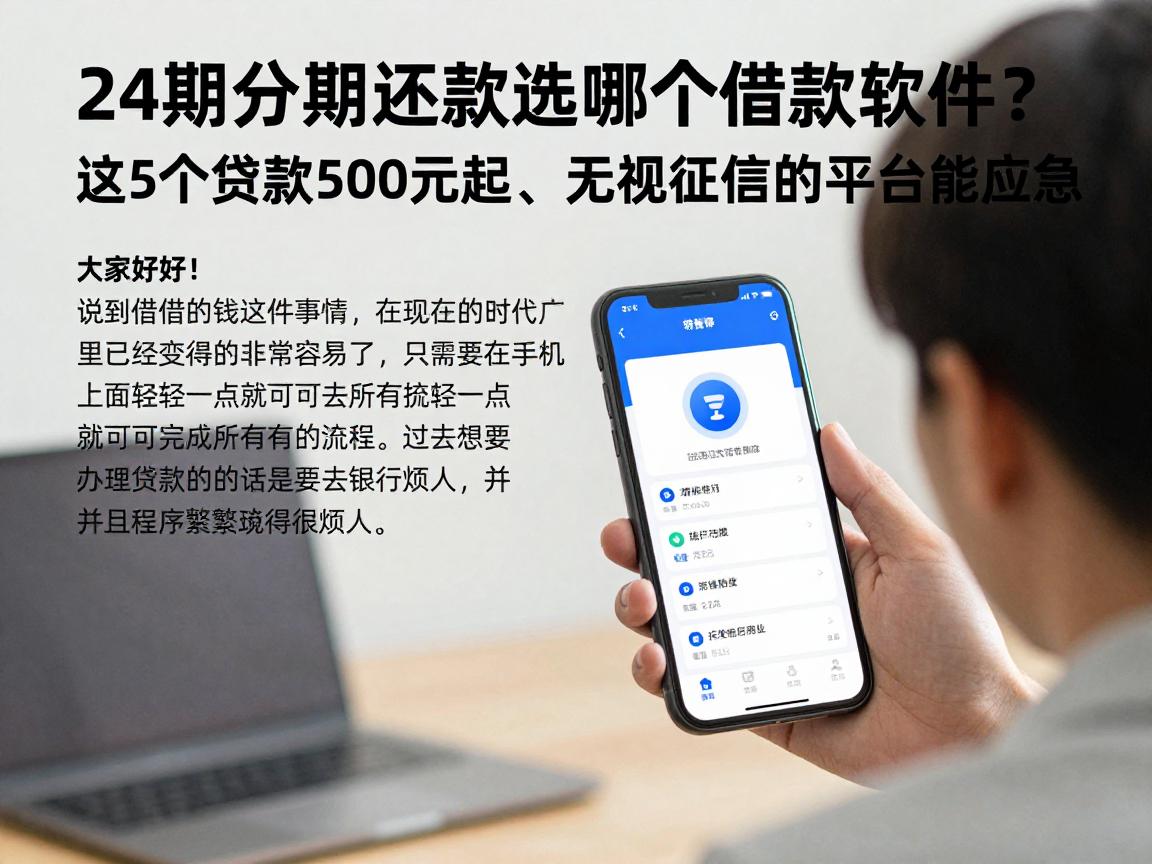 24期分期还款选哪个借款软件?这5个贷款500元起、无视征信的平台能应急