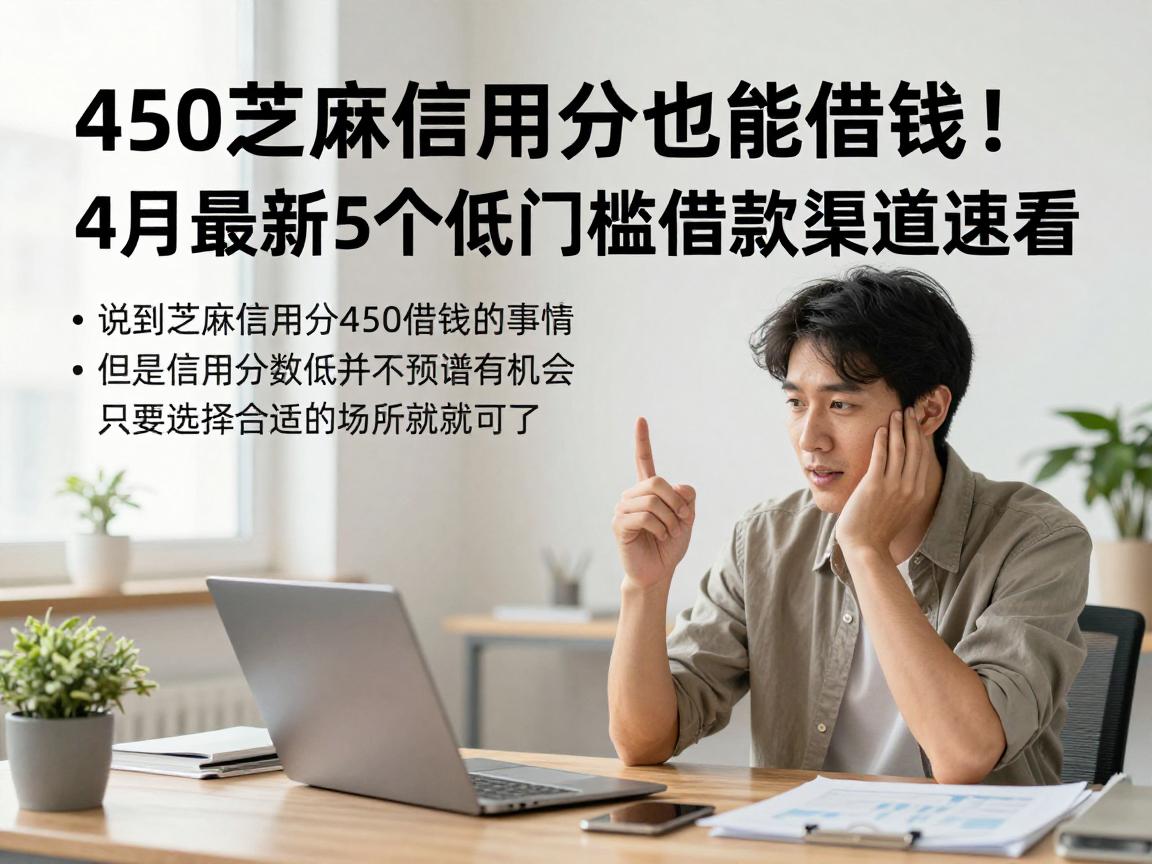 450芝麻信用分也能借钱！4月最新5个低门槛借款渠道速看