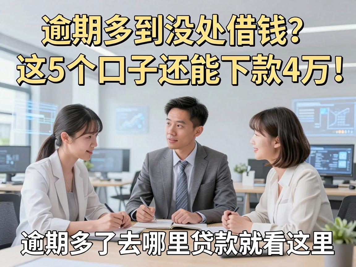逾期多到没处借钱?这5个口子还能下款4万,逾期多了去哪里贷款就看这里