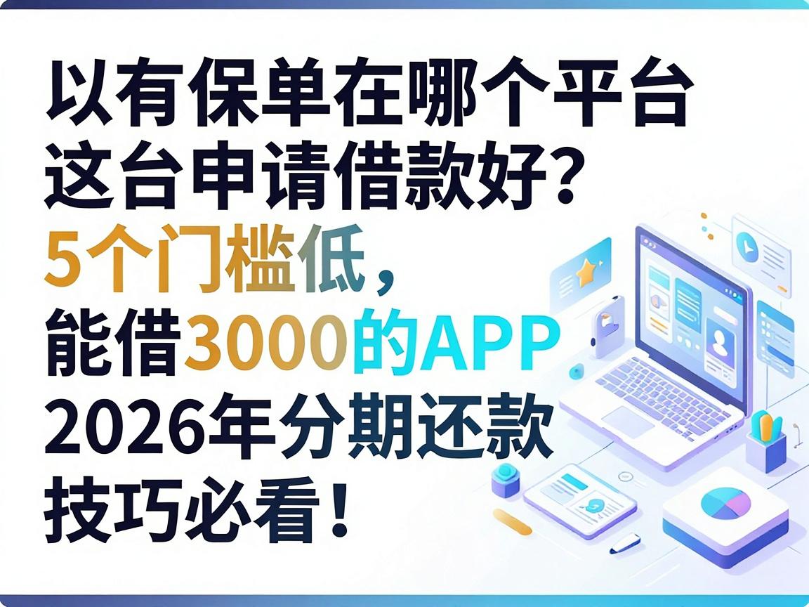 有保单在哪个平台申请借款好?这5个门槛低、能借3000的APP,2026年分期还款技巧必看!