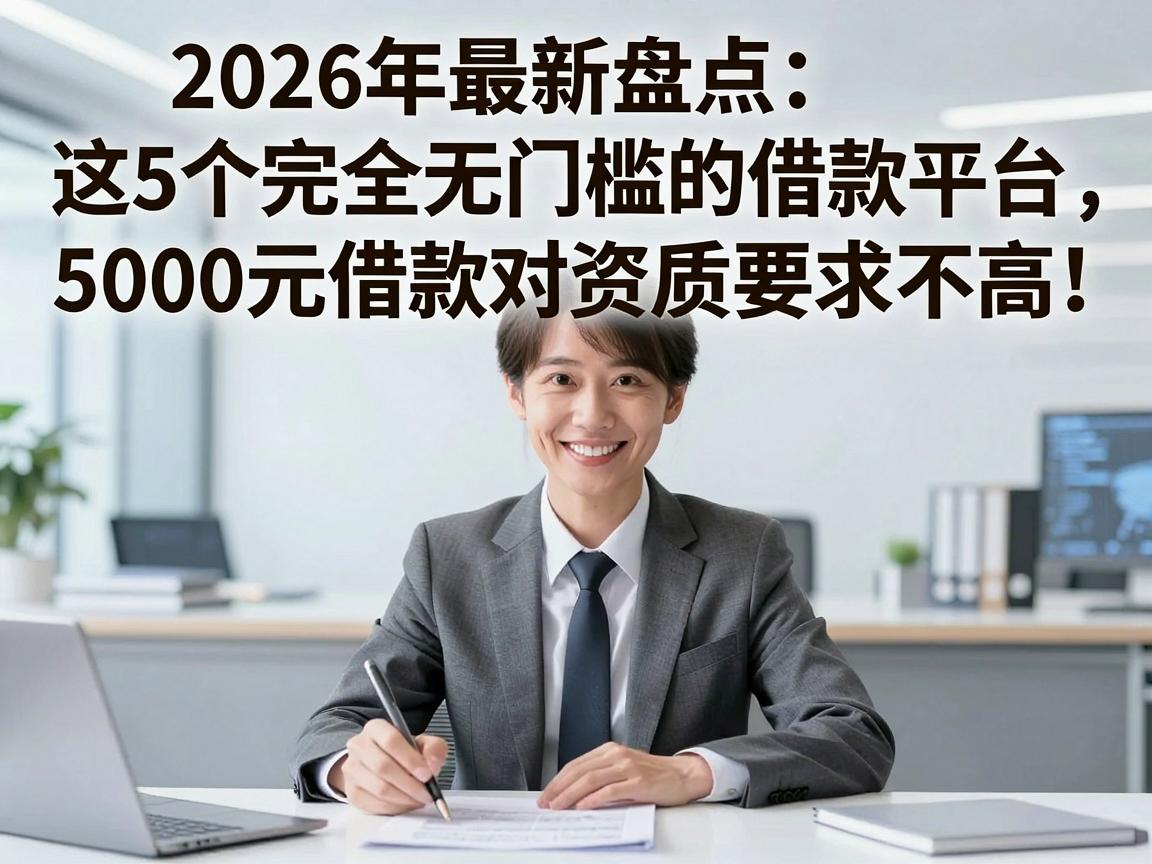 2026年最新盘点：这5个完全无门槛的借款平台，5000元借款对资质要求不高！