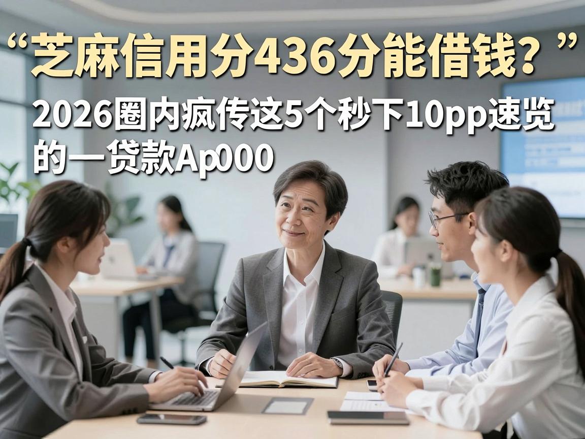 芝麻信用分436分能借钱?2026圈内疯传这5个秒下10000的贷款App速览