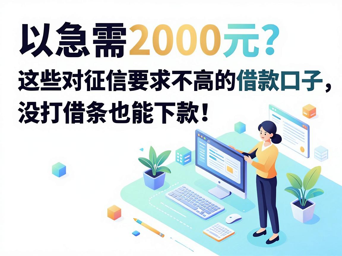 急需2000元?这些对征信要求不高的借款口子,没打借条也能下款!