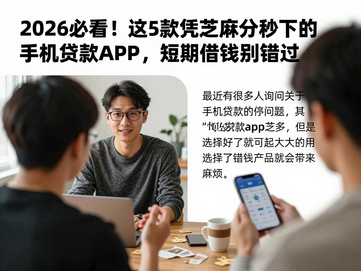 2026必看!这5款凭芝麻分秒下的手机贷款APP,短期借钱别再错过