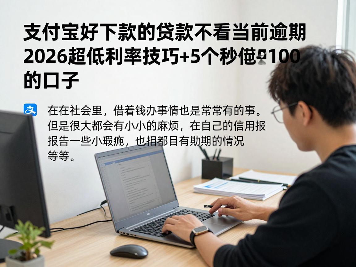 支付宝好下款的贷款不看当前逾期,2026超低利率技巧+5个秒借1000无视当前的口子