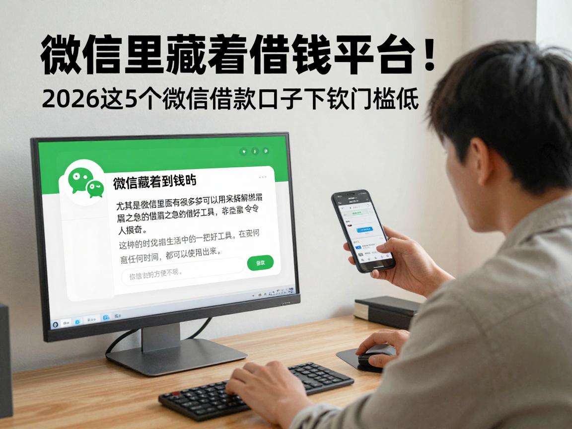 微信里藏着借钱平台!2026这5个微信借款口子下款门槛低,赶紧上车