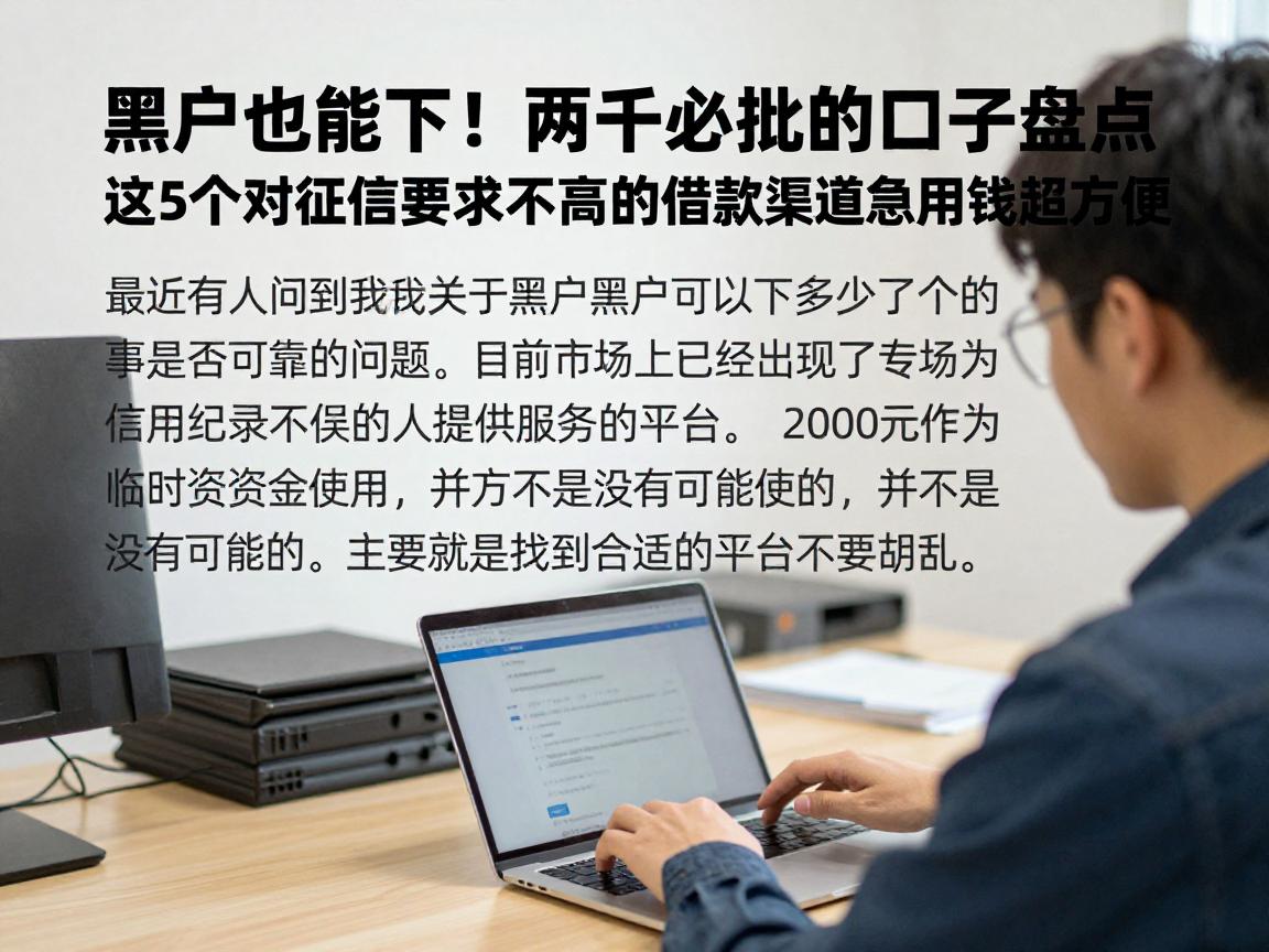 黑户也能下!两千必批的口子盘点,这5个对征信要求不高的借款渠道急用钱超方便