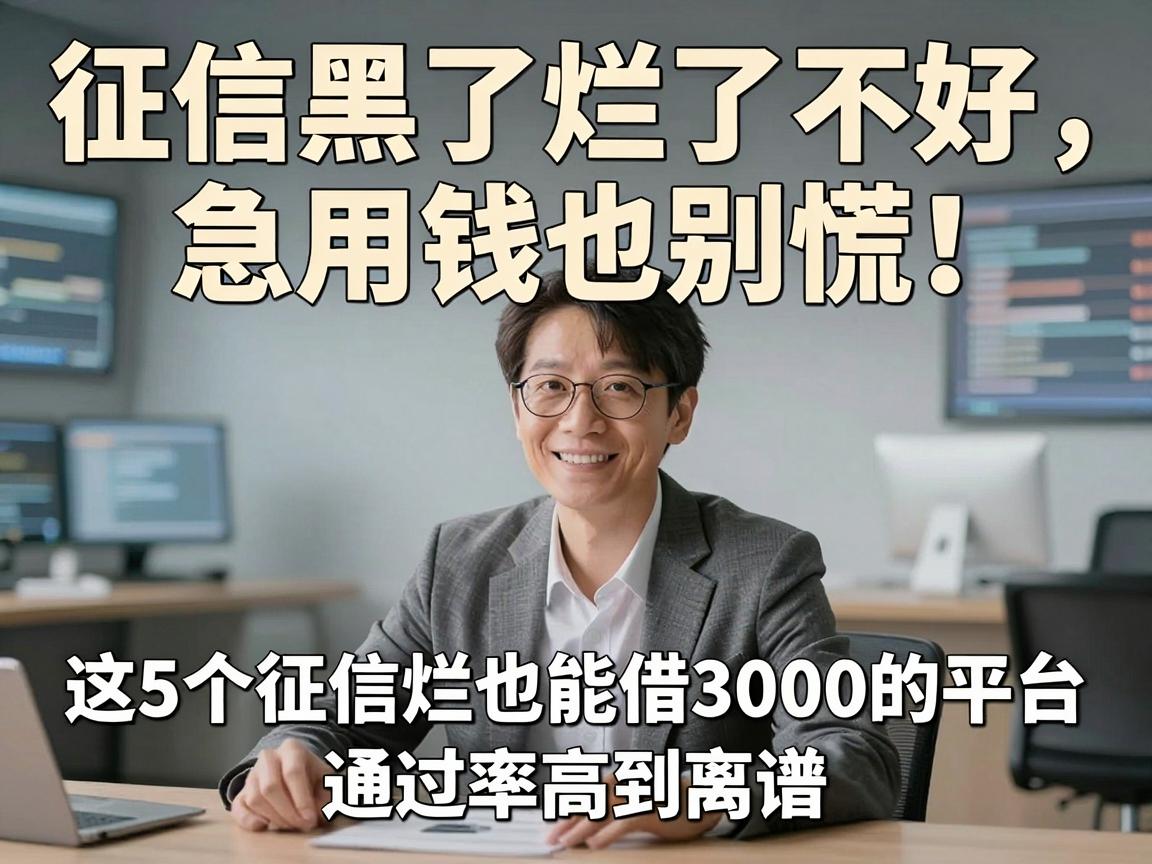 征信黑了烂了不好，急用钱也别慌！这5个征信烂也能借3000的平台，通过率高到离谱