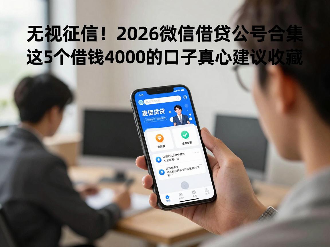 无视征信!2026微信借贷公众号合集,这5个借钱4000的口子真心建议收藏