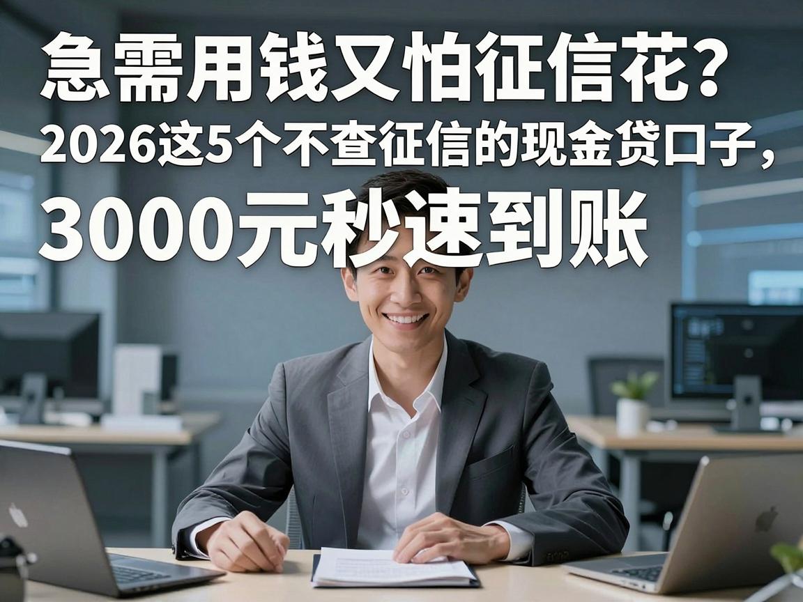 急需用钱又怕征信花？2026这5个不查征信的现金贷口子，3000元秒速到账！
