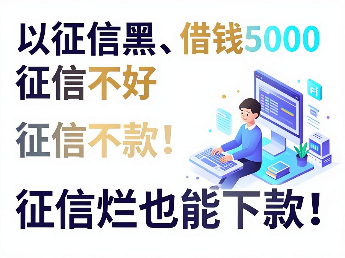 征信黑、征信不好、征信烂也能下款!这5个网贷平台借钱5000比较容易通过