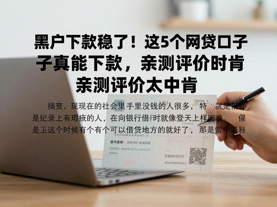 黑户下款稳了!这5个网贷口子真能下款,亲测评价太中肯