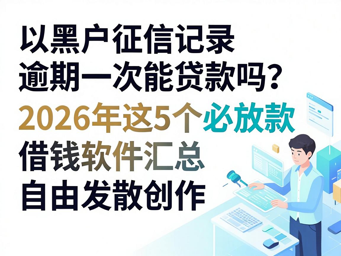 黑户征信记录逾期一次能贷款吗?2026年这5个必放款借钱软件汇总