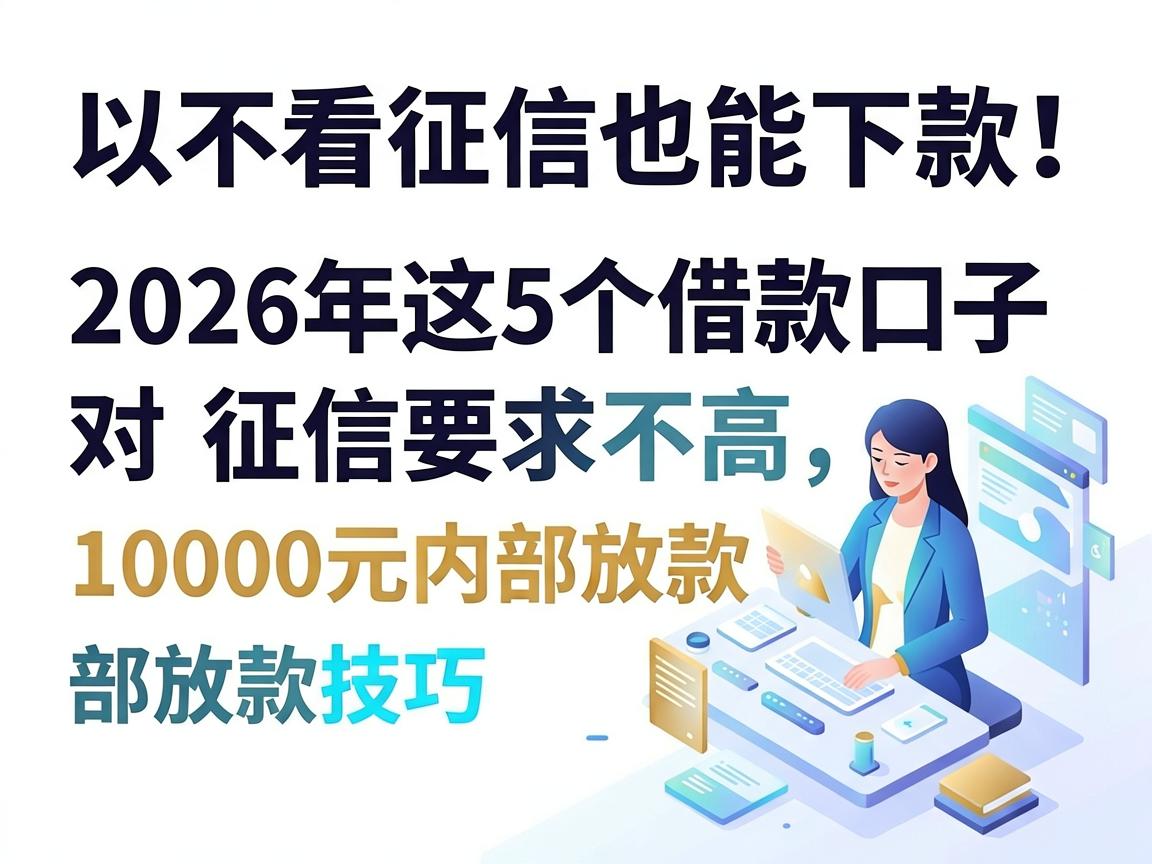 不看征信也能下款!2026年这5个借款口子对征信要求不高,10000元内部放款技巧速看