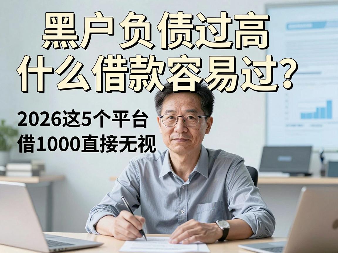 黑户负债过高什么借款容易过?2026这5个平台借1000直接无视!