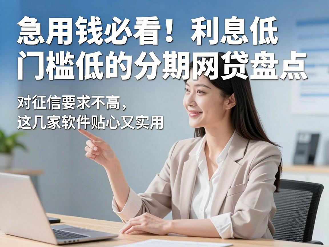 急用钱必看！利息低门槛低的分期网贷盘点，对征信要求不高，这几家软件贴心又实用