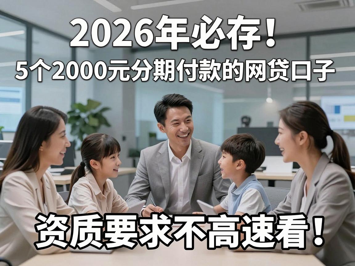 2026年必存!5个2000元分期付款的网贷口子,资质要求不高速看