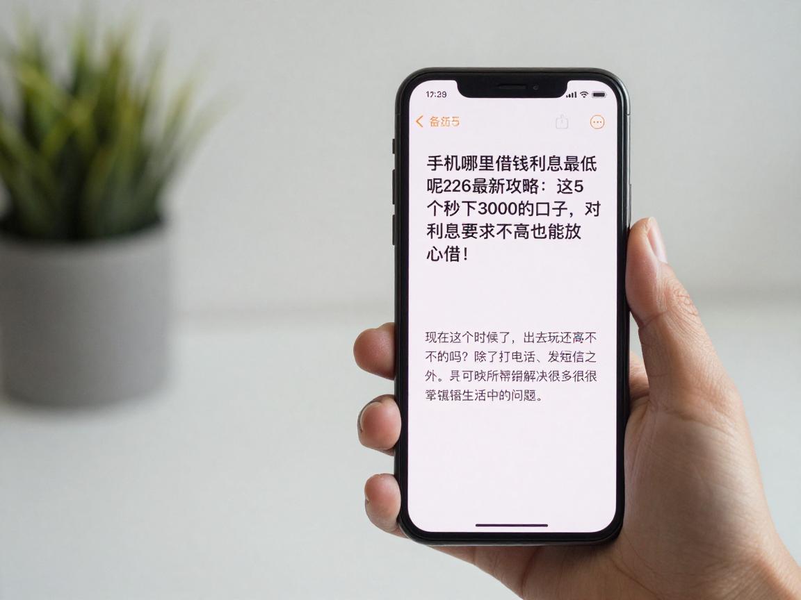 手机哪里借钱利息最低呢?2026最新攻略:这5个秒下3000的口子,对利息要求不高也能放心借!