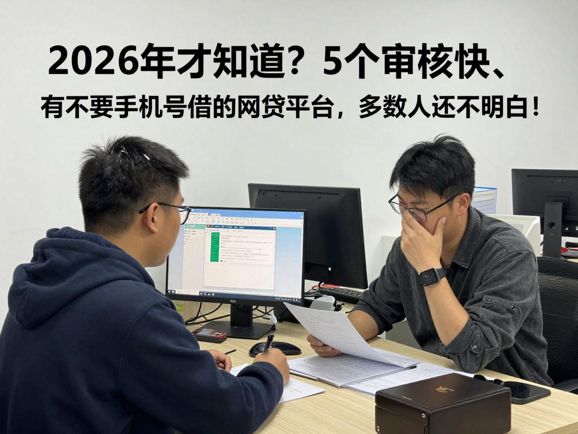 2026年才知道？5个审核快、有不要手机号借钱的网贷平台，多数人还不明白！