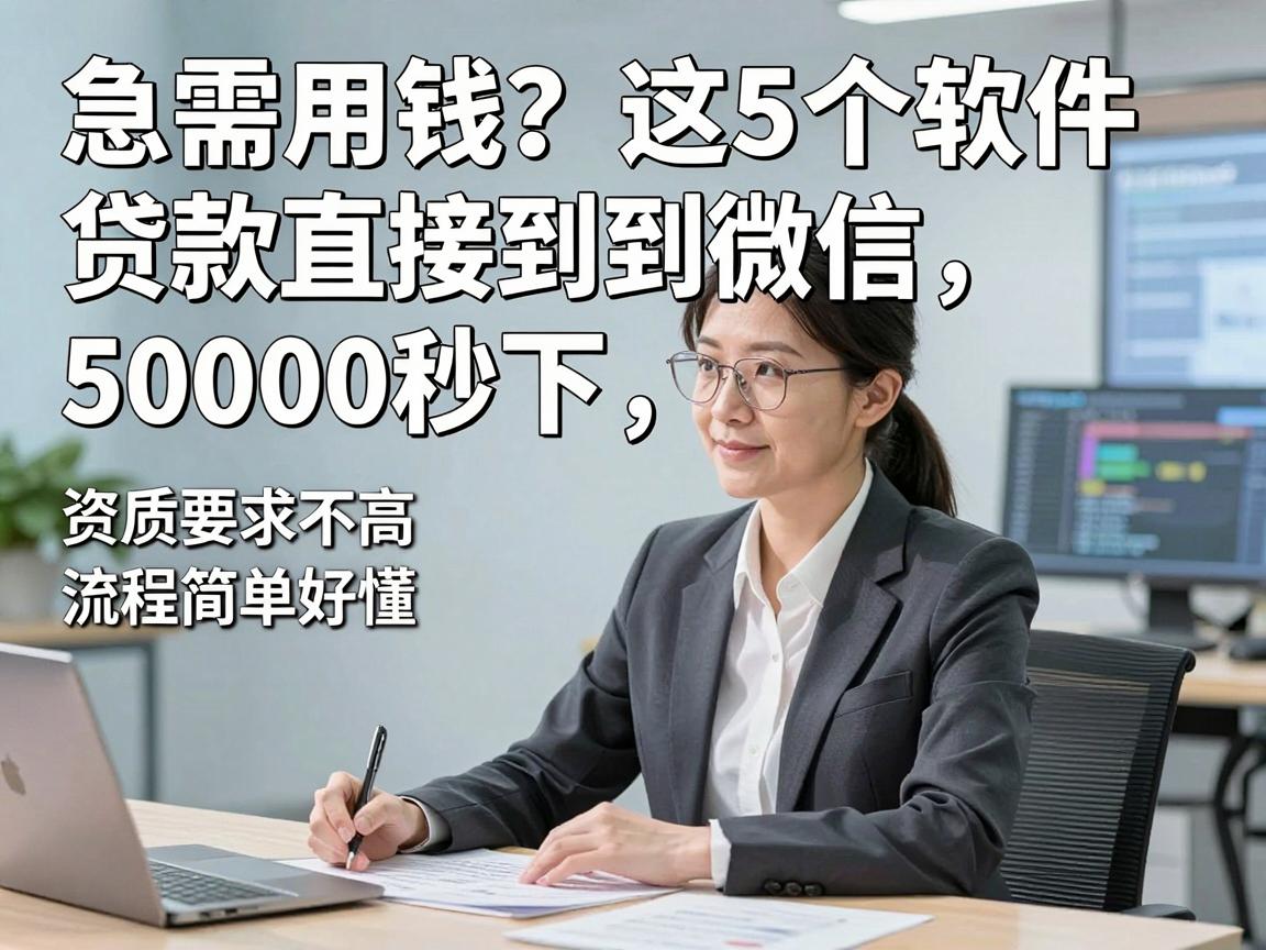 急需用钱?这5个软件贷款直接到微信,50000秒下、资质要求不高,流程简单好懂