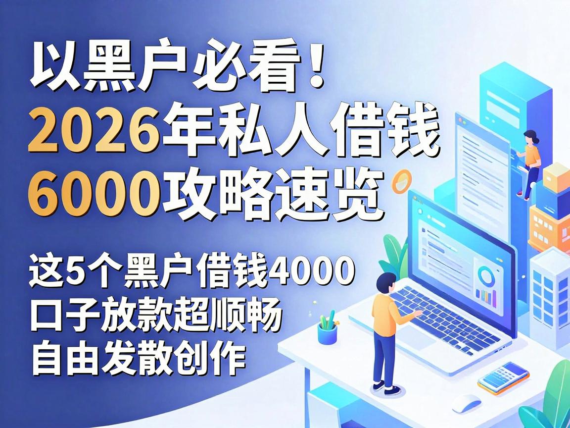 黑户必看！2026年私人借钱6000攻略速览，这5个黑户借钱4000口子放款超顺畅