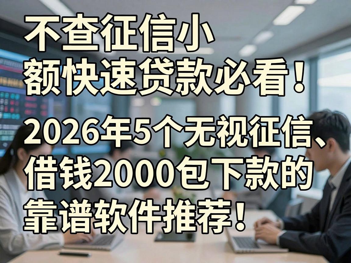 不查征信小额快速贷款必看!2026年5个无视征信、借钱2000包下款的靠谱软件推荐
