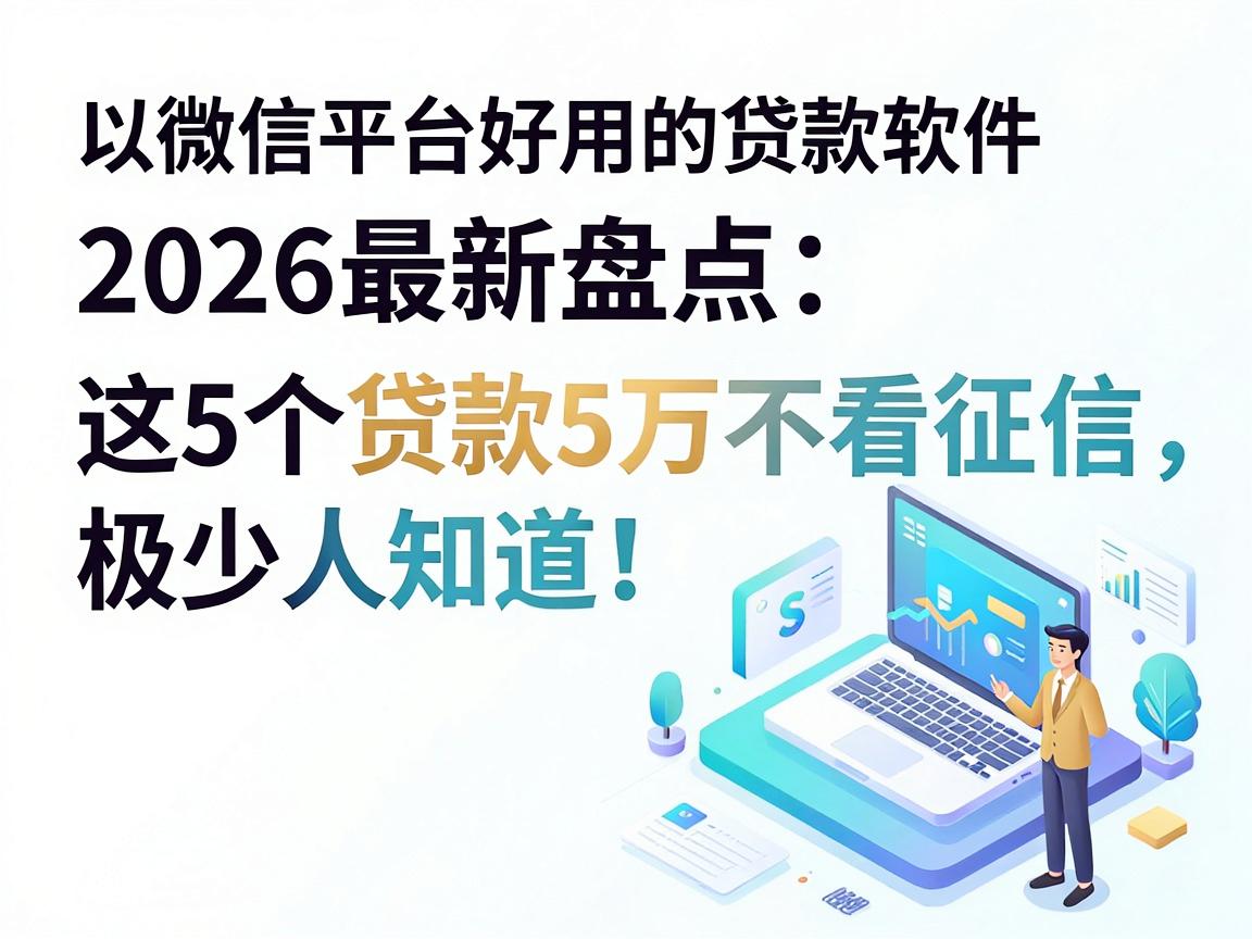 微信平台好用的贷款软件2026最新盘点：这5个贷款5万不看征信，极少人知道！