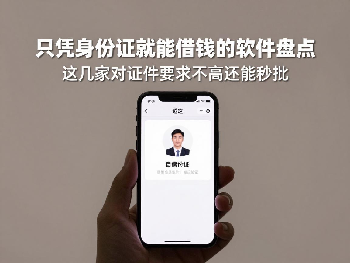 只凭身份证就能借钱的软件盘点,这几家对证件要求不高还能秒批