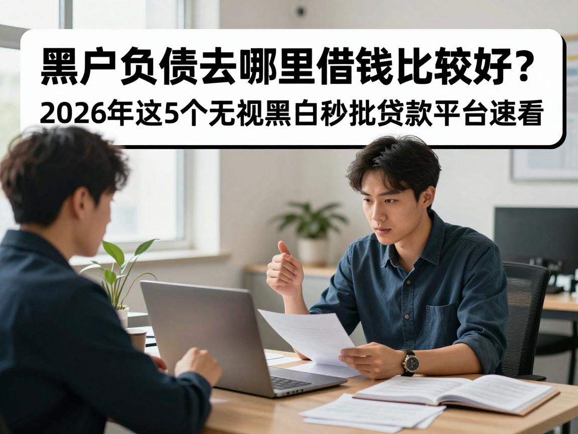 黑户负债去哪里借钱比较好?2026年这5个无视黑白秒批贷款平台速看