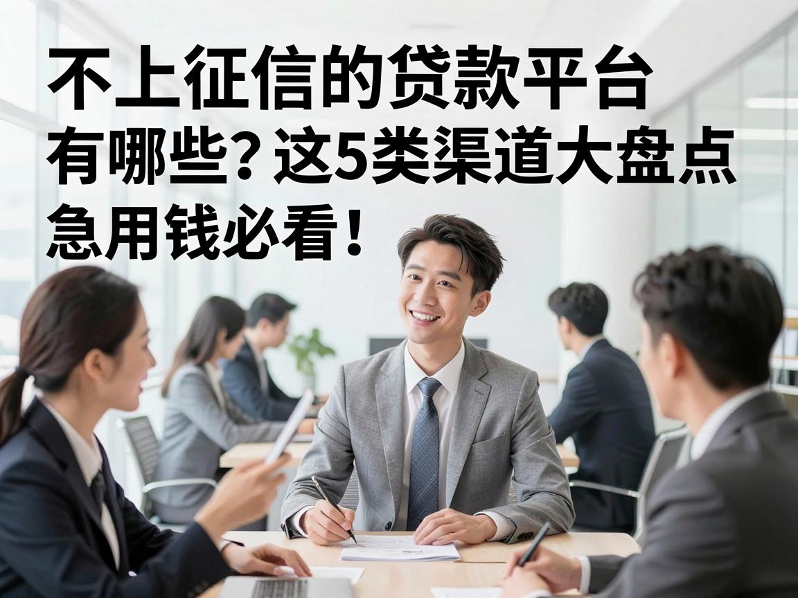 不上征信的贷款平台有哪些?这5类渠道大盘点,急用钱必看!