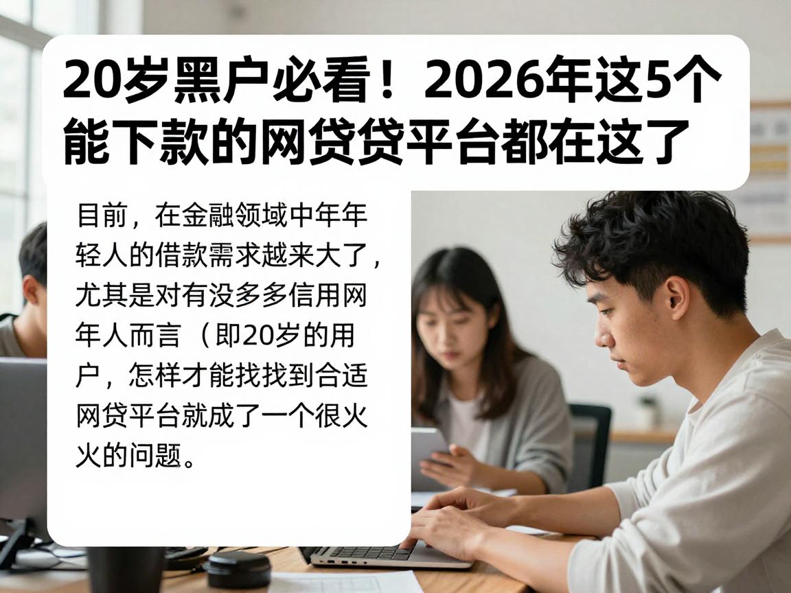 20岁黑户必看!2026年这5个能下款的网贷平台都在这了