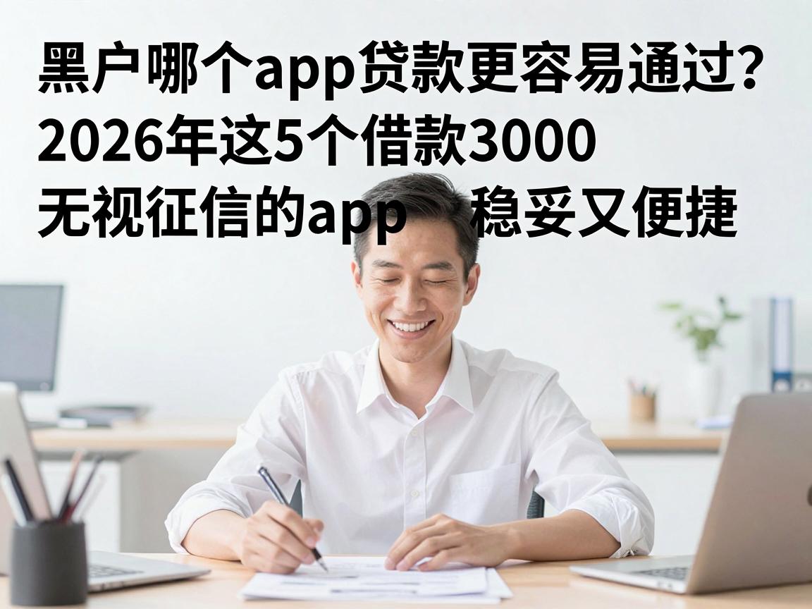 黑户哪个app贷款更容易通过?2026年这5个借款3000无视征信的app稳妥又便捷