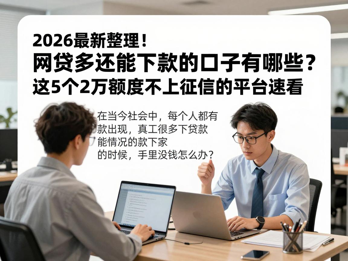 2026最新整理！网贷多还能下款的口子有哪些？这5个2万额度不上征信的平台速看