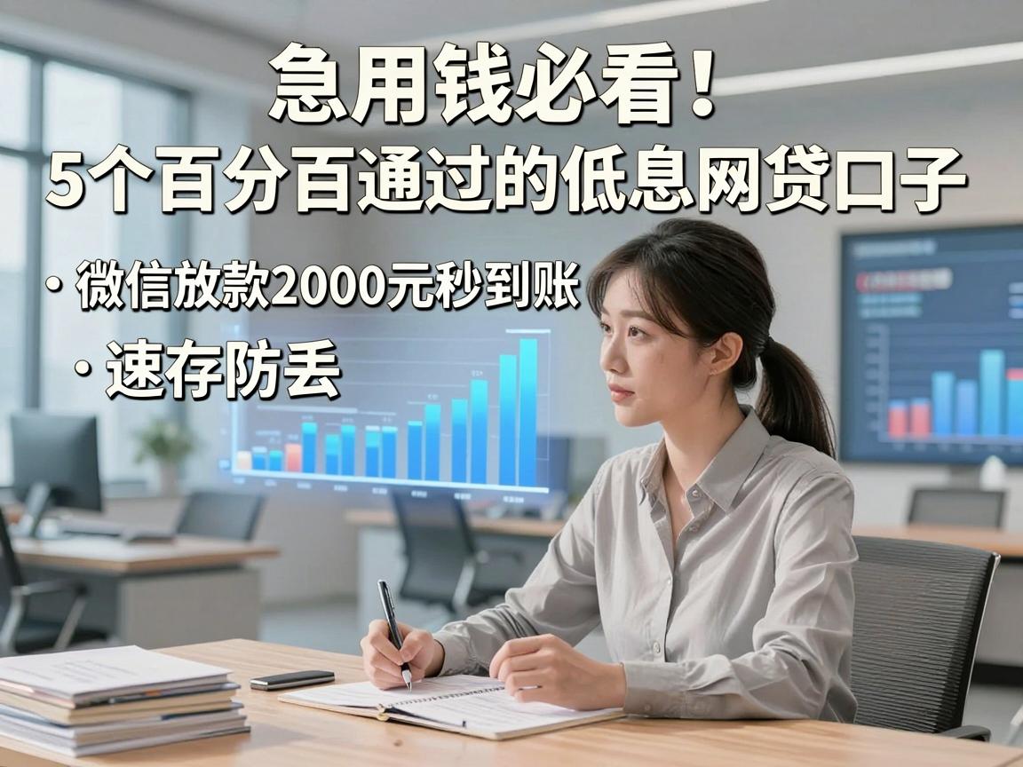 急用钱必看!5个百分百通过的低息网贷口子,微信放款2000元秒到账,速存防丢!