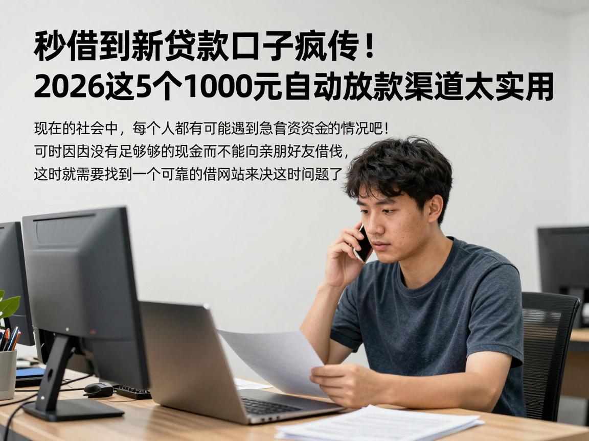 秒借到新贷款口子疯传！2026这5个1000元自动放款渠道太实用