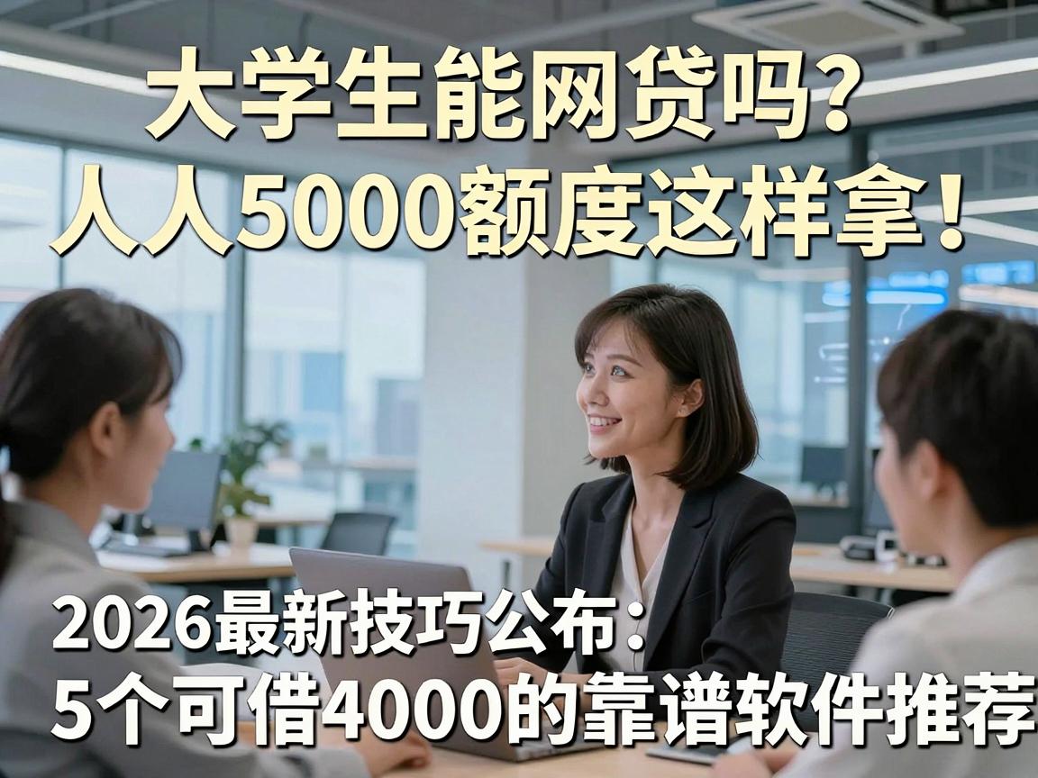 大学生能网贷吗？人人5000额度这样拿！2026最新技巧公布：5个可借4000的靠谱软件推荐