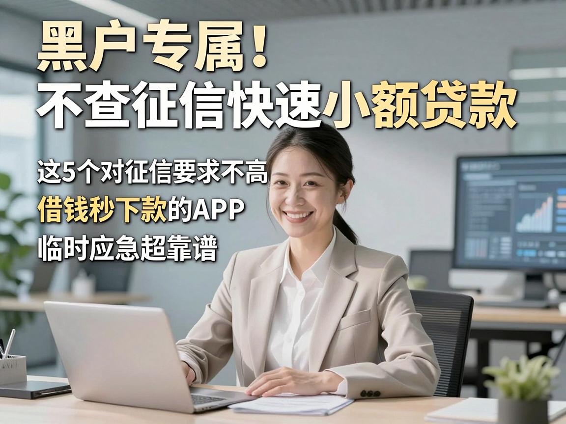 黑户专属!不查征信快速小额贷款,这5个对征信要求不高、借钱秒下款的APP临时应急超靠谱
