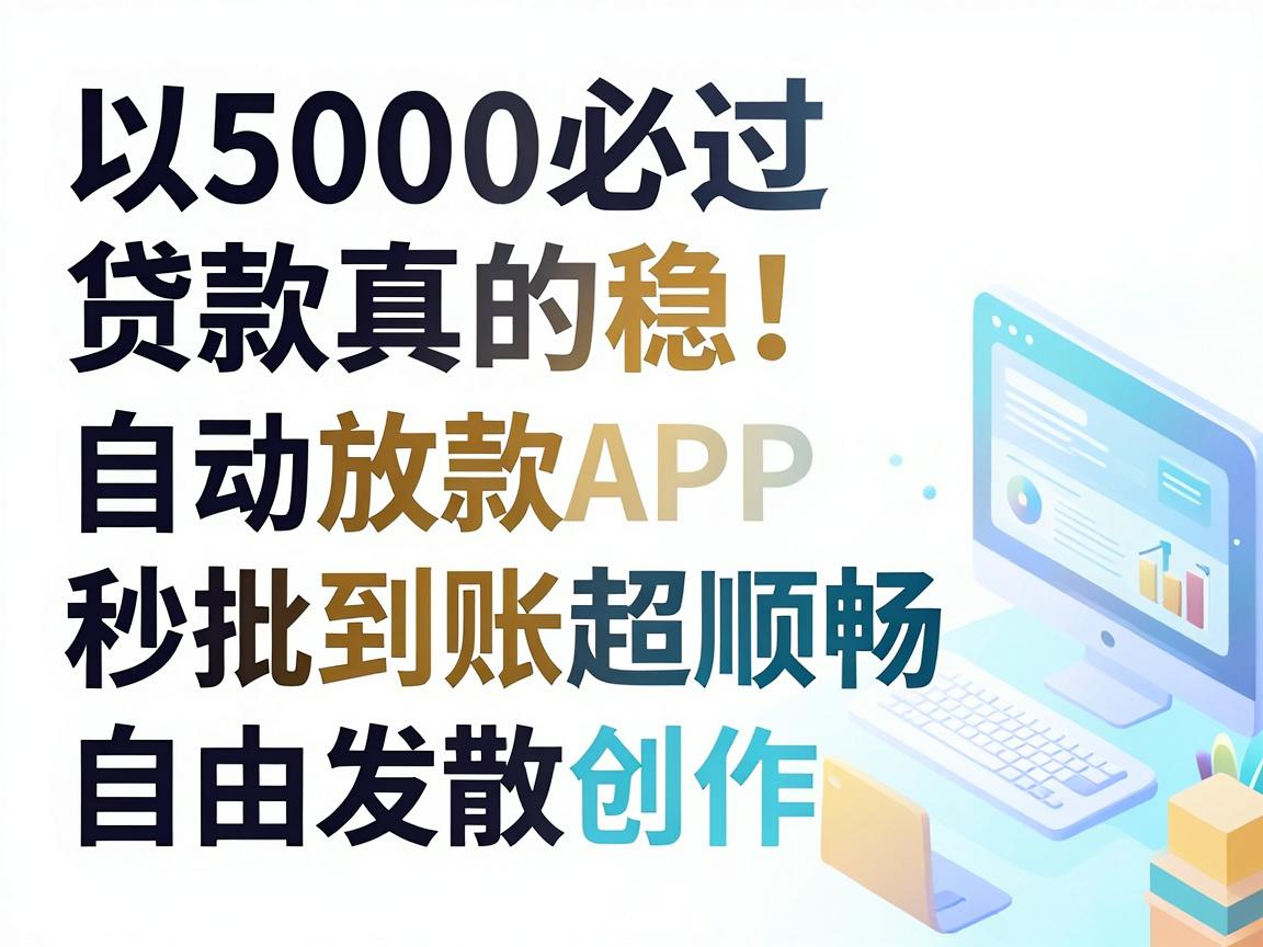 5000必过贷款真的稳！这5个自动放款APP秒批到账超顺畅