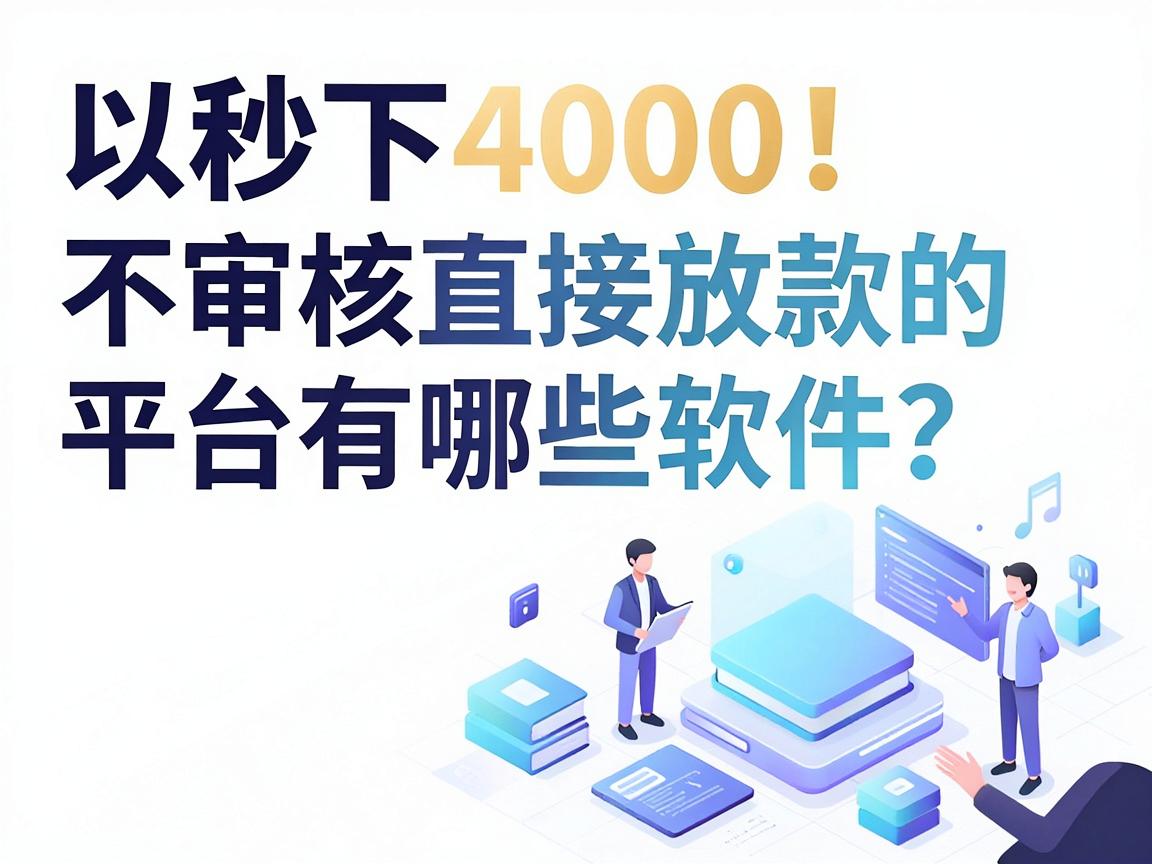 秒下4000！不审核直接放款的平台有哪些软件？这5个审核宽松、流程规范的口子速看