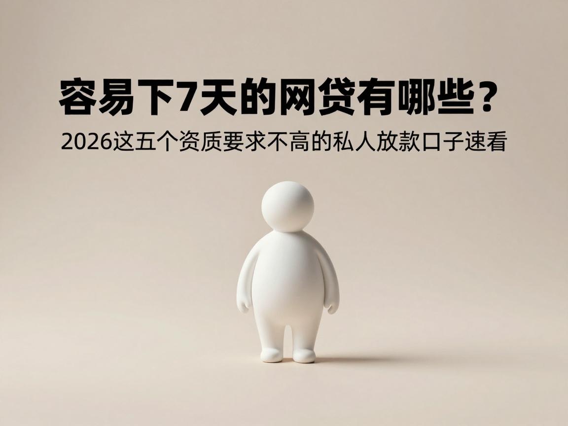 容易下7天的网贷有哪些？2026这五个资质要求不高的私人放款口子速看