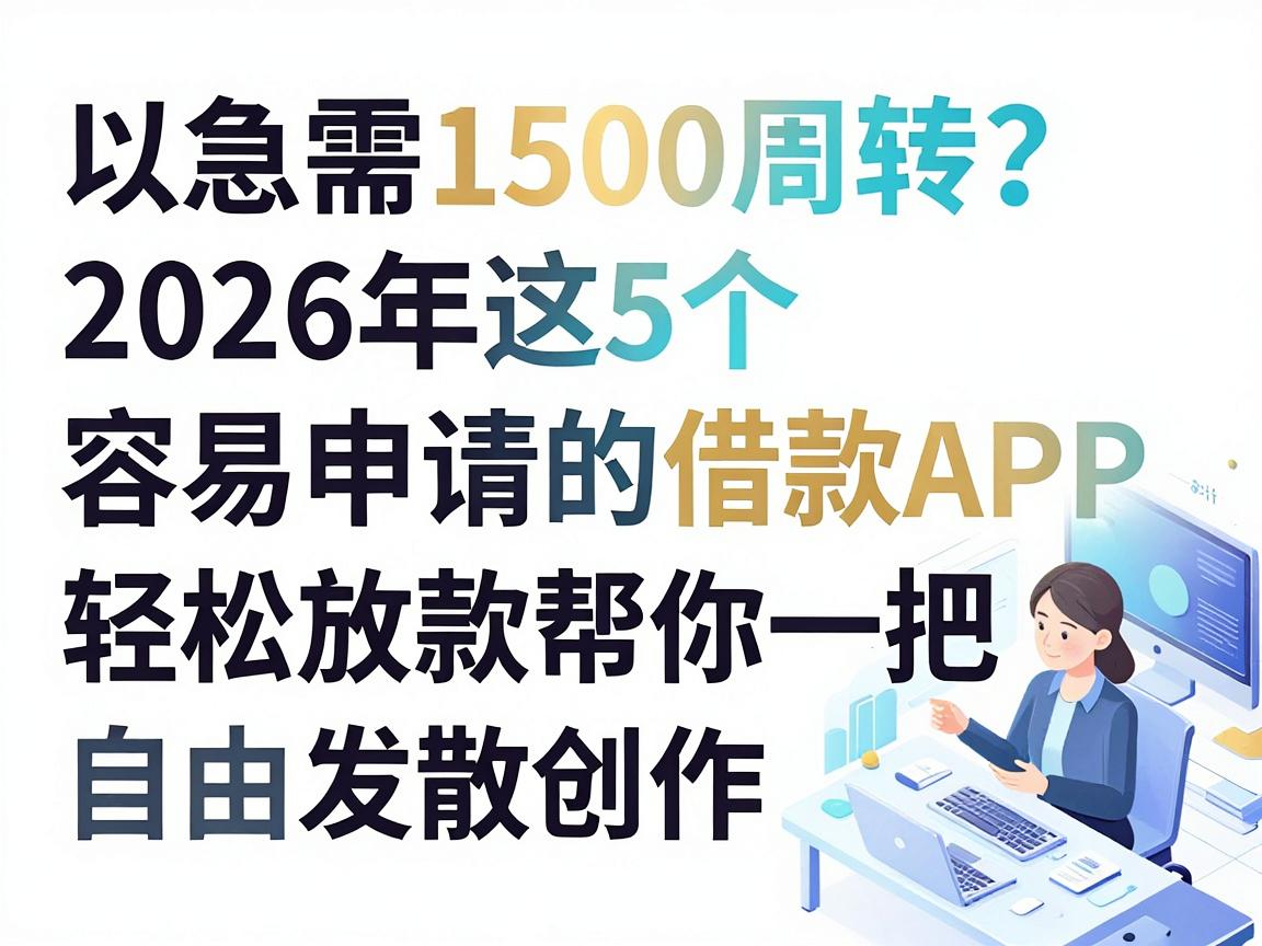 急需1500周转?2026年这5个容易申请的借款APP,轻松放款帮你一把